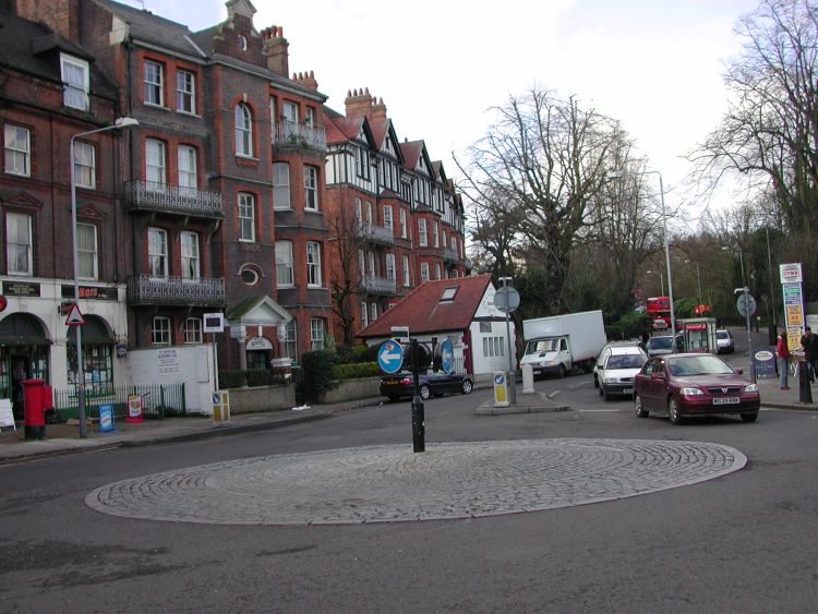 Junction of Swains Lane, Highgate Rd and Highgate West Hill